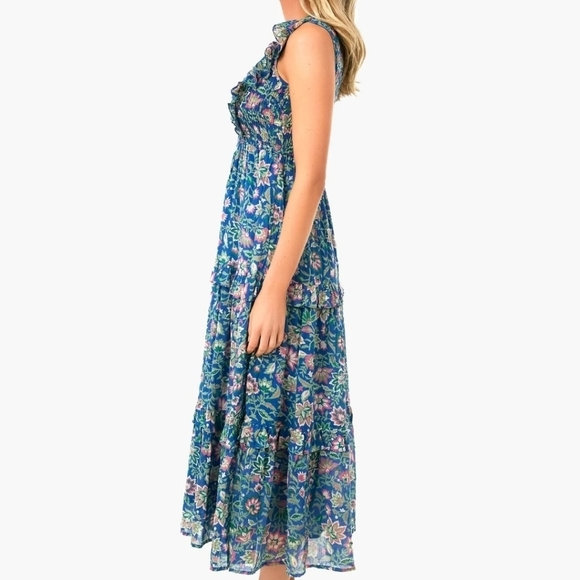 New!Banjanan Iris Dress in Poppy Mallow Surf - Picture 3 of 16